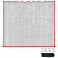 Golf practice net with clips and rope