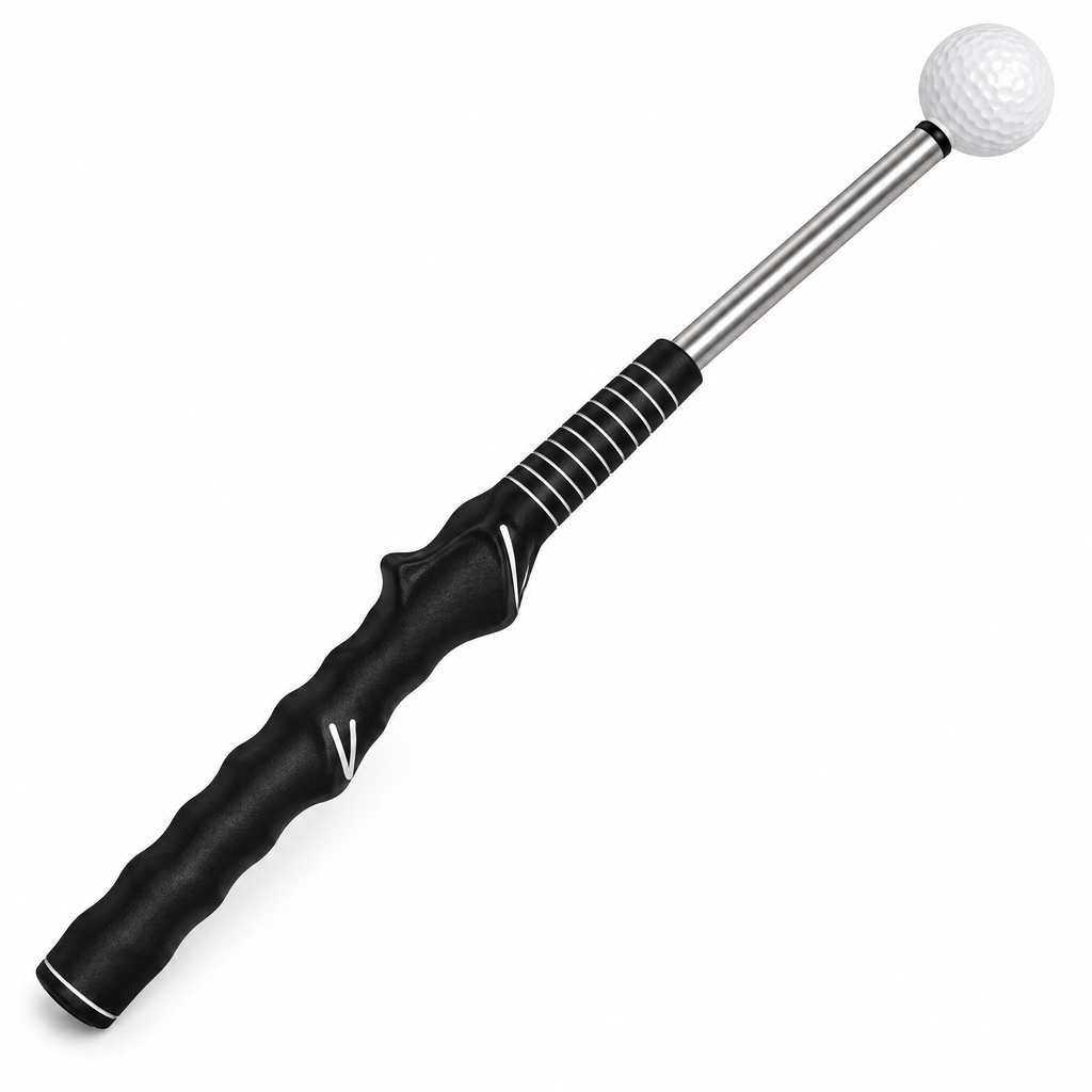 Tempo swing trainer with click feedback on white background